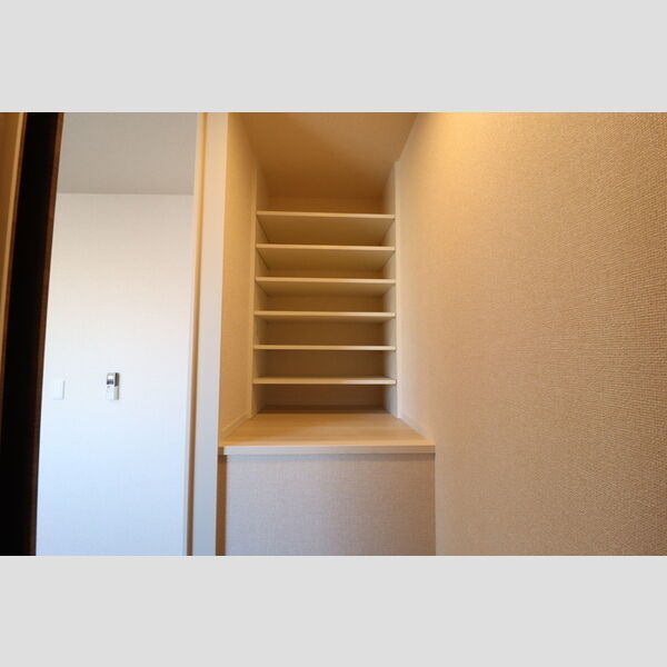 リッチモンブラン201号室 階段上物入