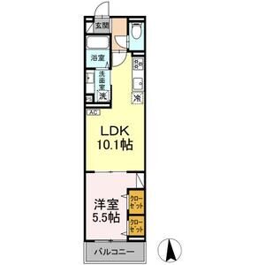Dアセット栄町301号室 間取