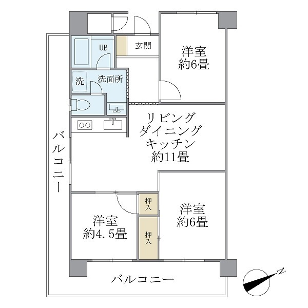 シャルム・Ｋ・カーサ7階 間取