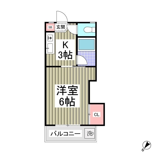 コア21105号室 間取
