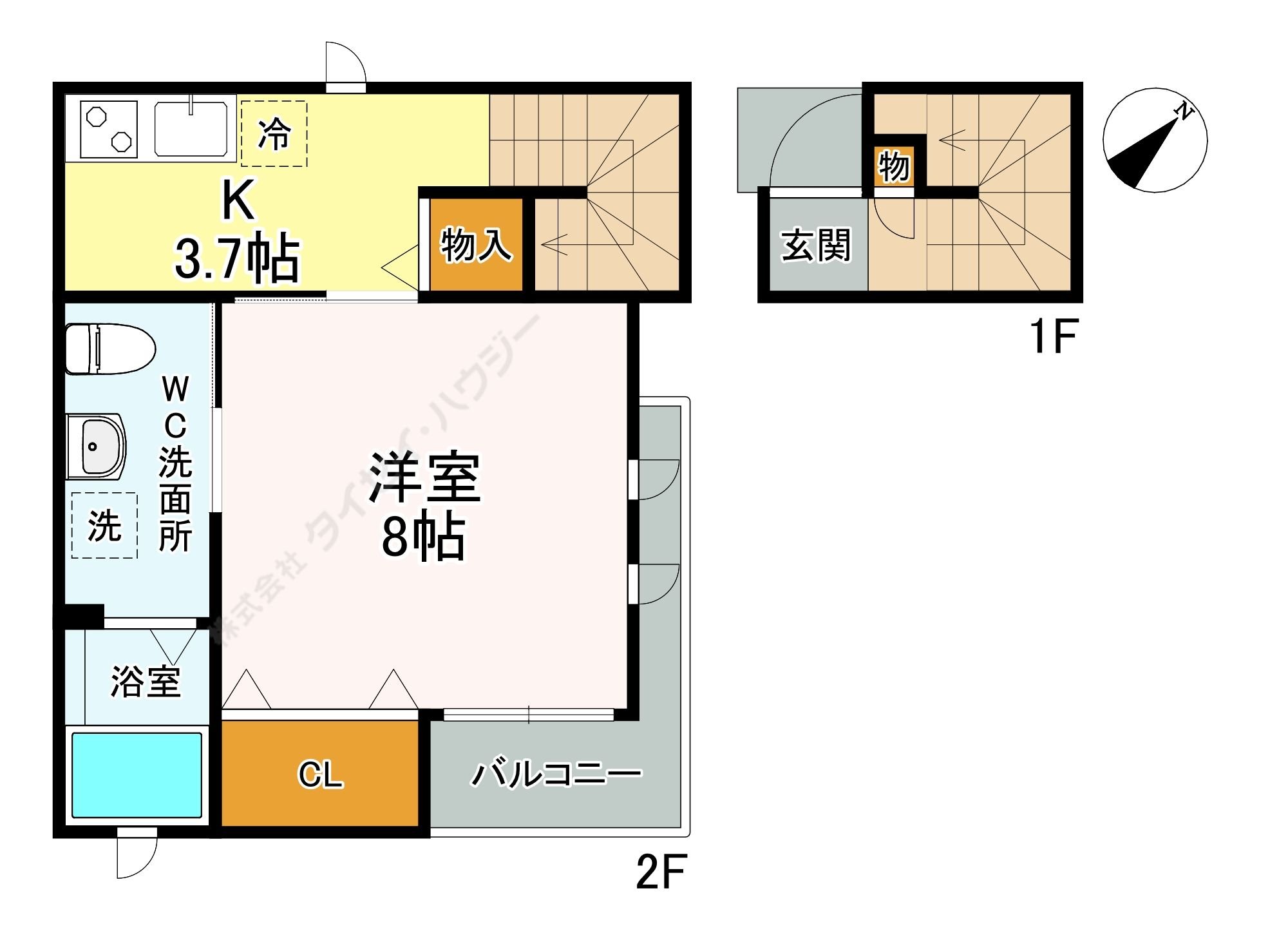 ヴィゴーレ５　Ａ棟0201号室 間取