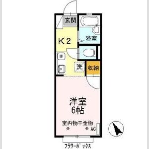 第ⅢAIコーポ108号室 間取
