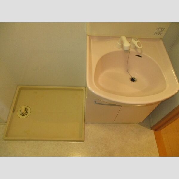 エスペランサ205号室 洗髪洗面化粧台、室内洗濯機置場