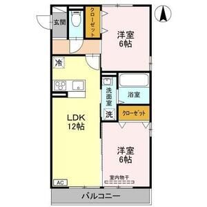 サンライズ301号室 間取