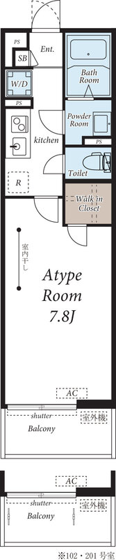 ヴィラ千川1階 間取