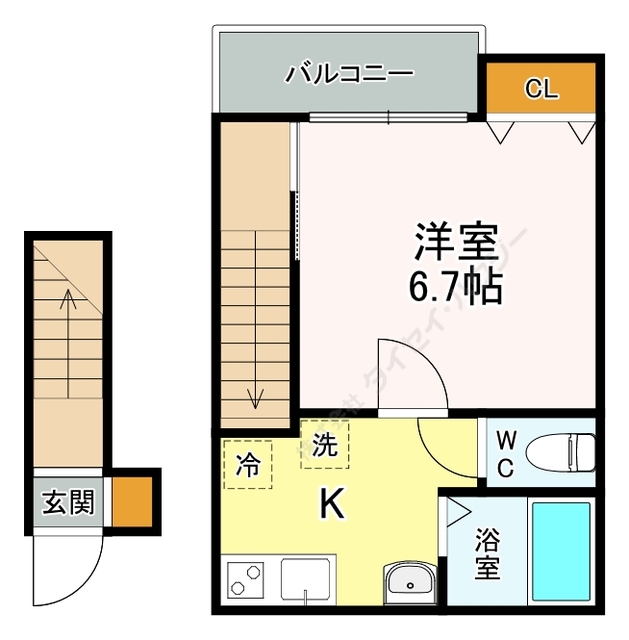カーサアビリオ国立0206号室 間取