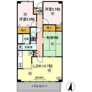 ルーチェ緑が丘　B105号室 間取
