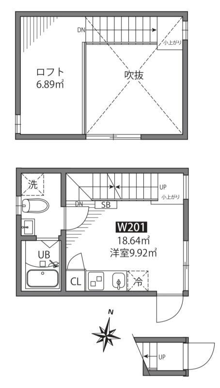 LUNA COURT AKABANEDAI2階 間取り図