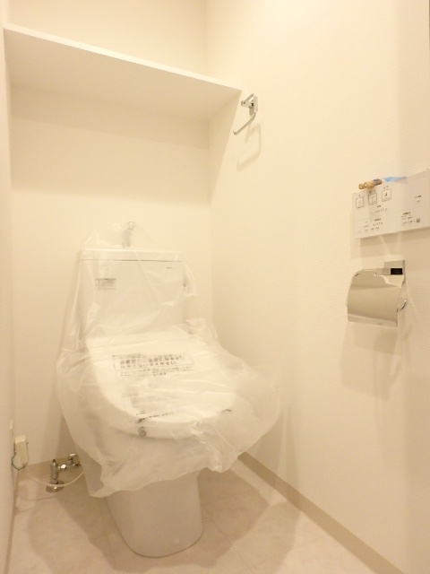 ガーラ・ヴィスタ練馬3階 シャワー付トイレ/上部にも収納スペースあり