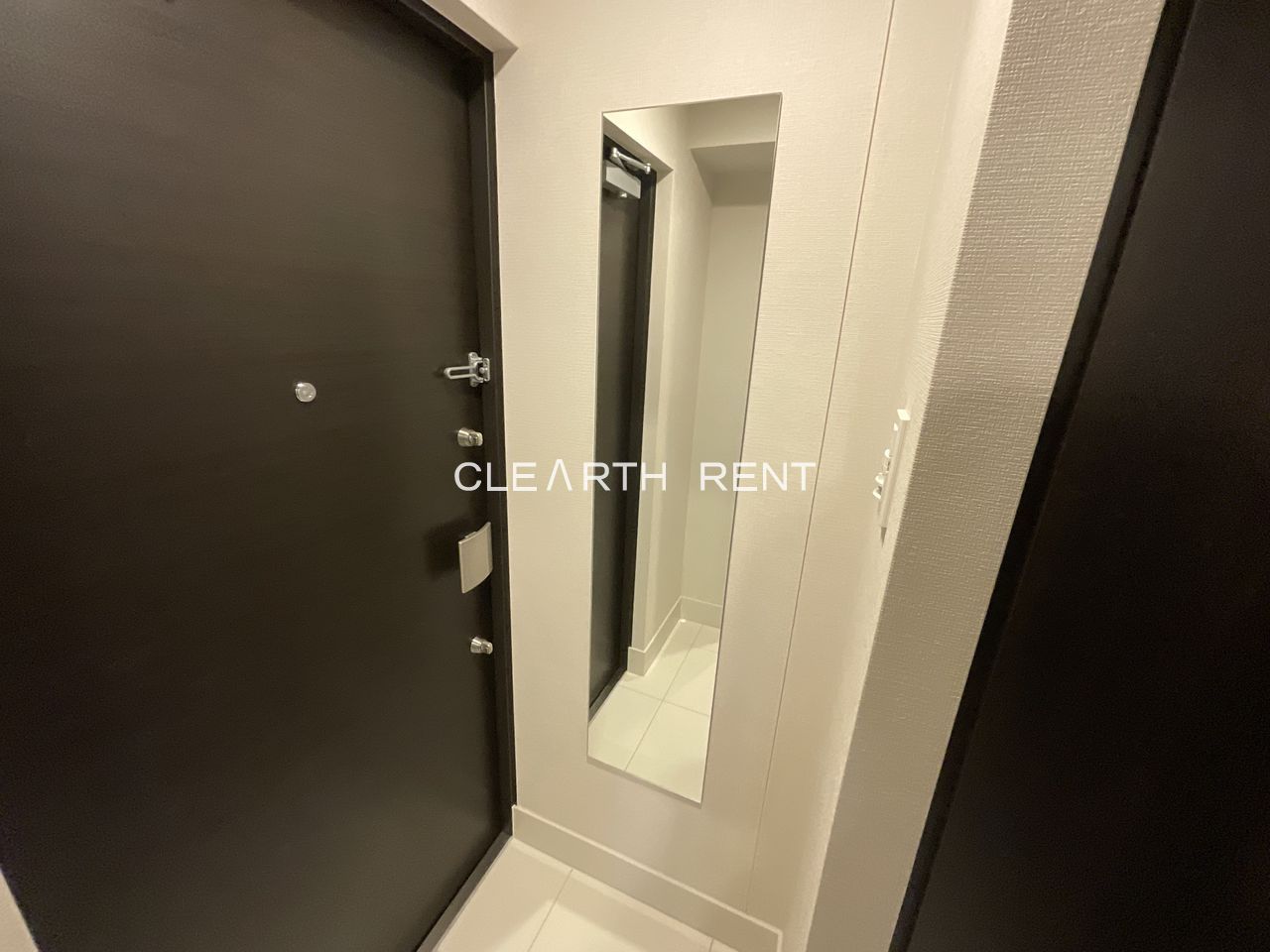 コンシェリア池袋 ＴＨＥ ＲＥＳＩＤＥＮＣＥ ＷＥＳＴ 全身姿見ミラー付の玄関