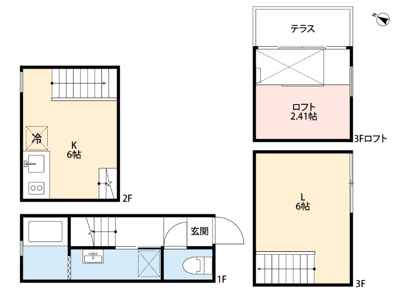 ハウス・カメアリ1階 間取