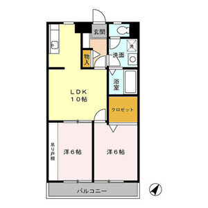 ピュアプレイス102号室 間取