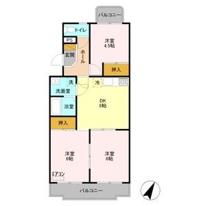 グラン.ドムール上福岡102号室 間取