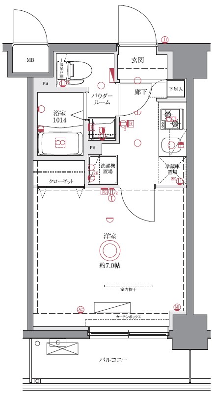GENOVIA西川口Ⅱ0113号室 間取
