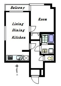 クロノス高尾South2階 間取