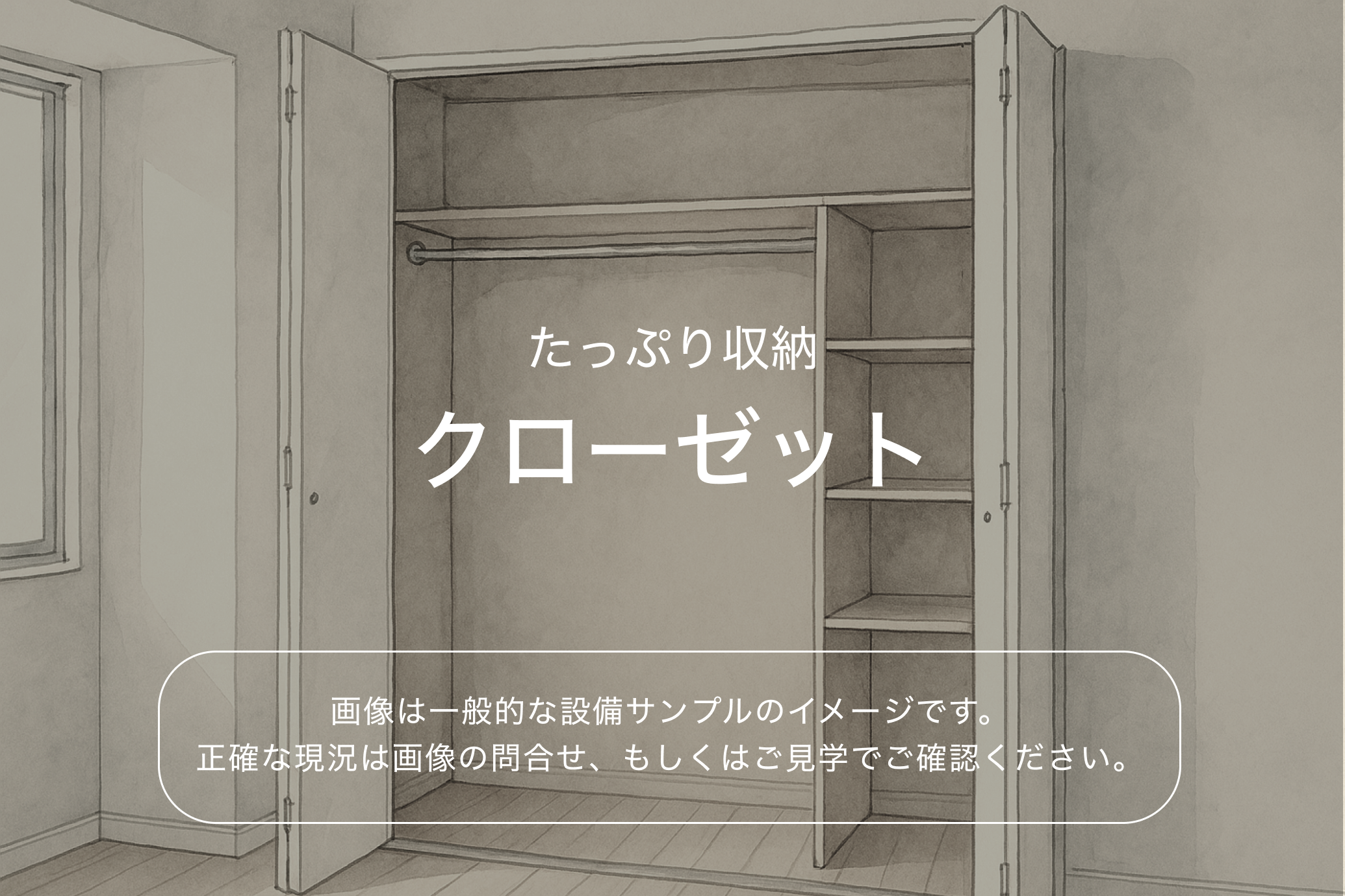 ブレシア多摩川レジデンス4階 クローゼット（参考画像）